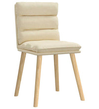 Esszimmerstühle 2 Stk. Creme Stoff