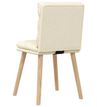 Esszimmerstühle 2 Stk. Creme Stoff