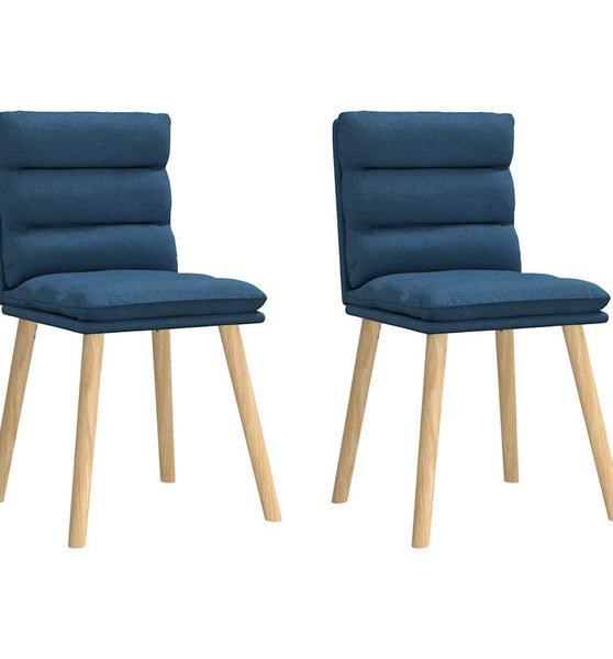 Esszimmerstühle 2 Stk. Blau Stoff