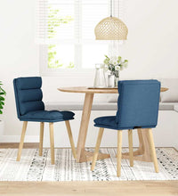 Esszimmerstühle 2 Stk. Blau Stoff