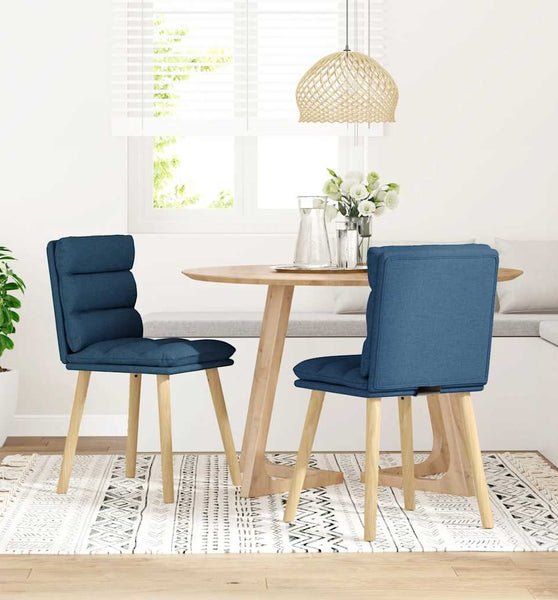 Esszimmerstühle 2 Stk. Blau Stoff