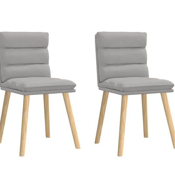 Esszimmerstühle 2 Stk. Wolkengrau Stoff