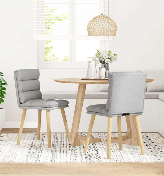 Esszimmerstühle 2 Stk. Wolkengrau Stoff