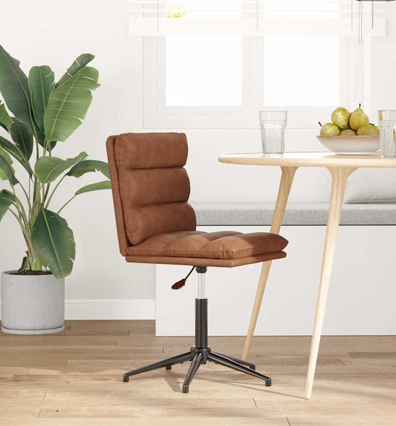 Esszimmerstuhl Braun Kunstleder