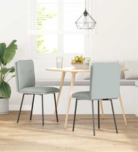 Esszimmerstühle 2 Stk. Hellgrau Samt