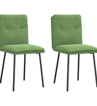 Esszimmerstühle 2 Stk. Hellgrün Samt