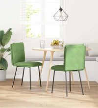 Esszimmerstühle 2 Stk. Hellgrün Samt