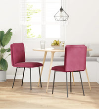 Esszimmerstühle 2 Stk. Weinrot Samt