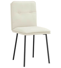 Esszimmerstühle 2 Stk. Creme Samt