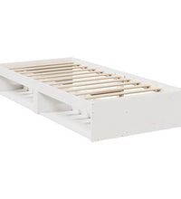 Tagesbett ohne Matratze Weiß 80x200 cm Massivholz Kiefer