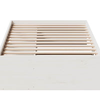 Tagesbett ohne Matratze Weiß 80x200 cm Massivholz Kiefer