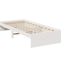 Tagesbett ohne Matratze Weiß 80x200 cm Massivholz Kiefer