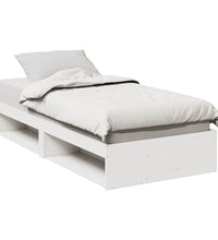 Tagesbett ohne Matratze Weiß 80x200 cm Massivholz Kiefer