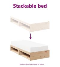 Tagesbett ohne Matratze 90x190 cm Massivholz Kiefer