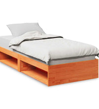 Tagesbett ohne Matratze Wachsbraun 90x190 cm Massivholz Kiefer