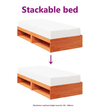 Tagesbett ohne Matratze Wachsbraun 90x190 cm Massivholz Kiefer