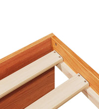 Tagesbett ohne Matratze Wachsbraun 90x190 cm Massivholz Kiefer