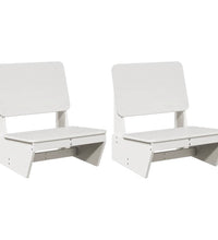 Gartenstühle 2 Stk. Weiß 60x64x70,5 cm Massivholz Kiefer