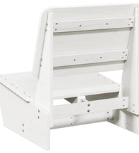 Gartenstühle 2 Stk. Weiß 60x64x70,5 cm Massivholz Kiefer