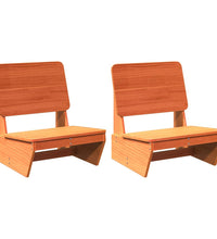 Gartenstühle 2 Stk. Wachsbraun 60x64x70,5 cm Massivholz Kiefer