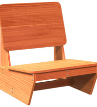 Gartenstühle 2 Stk. Wachsbraun 60x64x70,5 cm Massivholz Kiefer