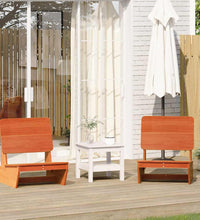 Gartenstühle 2 Stk. Wachsbraun 60x64x70,5 cm Massivholz Kiefer