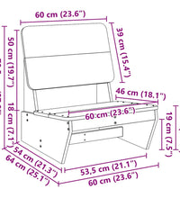 Gartenstühle 2 Stk. 60x64x70,5 cm Massivholz Douglasie