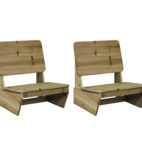 Gartenstühle 2 Stk. 60x64x70,5 cm Kiefernholz Imprägniert