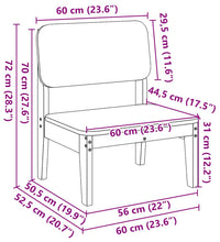Gartenstuhl 60x52,5x72 cm Massivholz Douglasie
