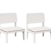 Gartenstühle 2 Stk. Weiß 60x52,5x72 cm Massivholz Kiefer