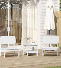 Gartenstühle 2 Stk. Weiß 60x52,5x72 cm Massivholz Kiefer