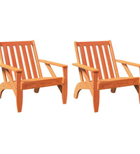 Adirondack-Gartenstühle 2 Stk. Wachsbraun Massivholz Kiefer
