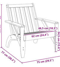 Adirondack-Gartenstühle 2 Stk. 75x77x77 cm Massivholz Douglasie