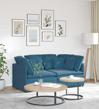 Modulares Sofa mit Kissen Samt Blau