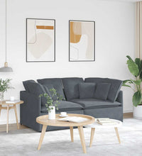 Modulares Sofa mit Kissen Samt Dunkelgrau