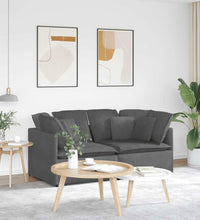 Modulares Sofa mit Kissen Cordstoff Dunkelgrau