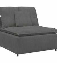 Modulares Sofa mit Kissen Cordstoff Dunkelgrau