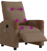 Massagesessel Elektrisch Braun Stoff