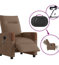 Massagesessel Elektrisch Braun Stoff