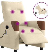 Massagesessel Elektrisch Creme Stoff