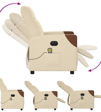 Massagesessel Elektrisch Creme Stoff