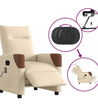 Massagesessel Elektrisch Creme Stoff