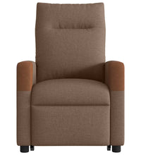 Massagesessel mit Aufstehhilfe Braun Stoff
