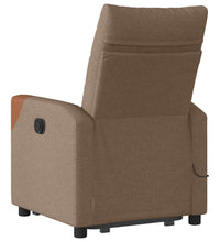 Massagesessel mit Aufstehhilfe Braun Stoff