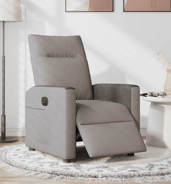 Relaxsessel Elektrisch Taupe Stoff