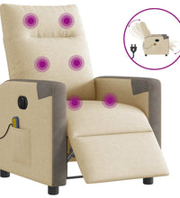 Massagesessel Elektrisch Creme Stoff