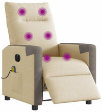 Massagesessel Elektrisch Creme Stoff