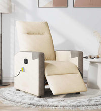 Massagesessel Elektrisch Creme Stoff