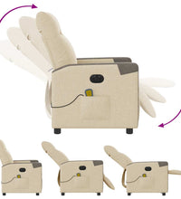 Massagesessel Elektrisch Creme Stoff