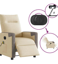 Massagesessel Elektrisch Creme Stoff